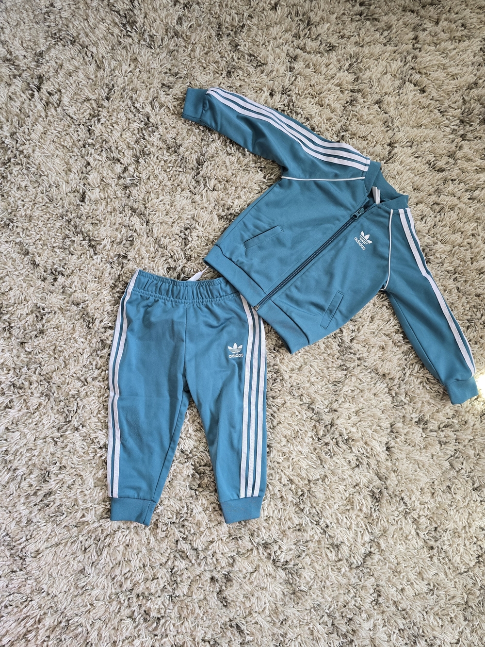 adidas Kids Teal 2-Piece Track Jacket & Pants Set